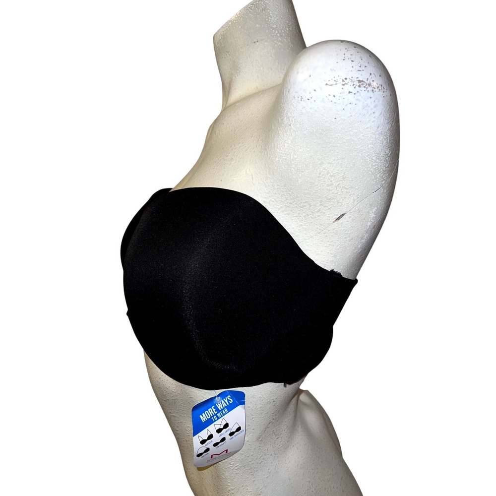 New Maidenform Sweet Nothings Black Strapless Convertible Underwire Bra 40D NWT - Picture 3 of 9